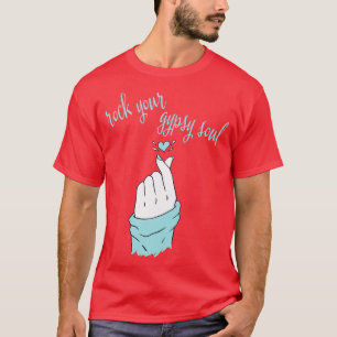 Sten Din zigenare Soul Finger Snap Hippie Boho Boh T Shirt