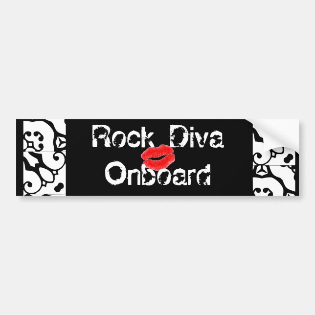 "Sten Diva Onboard Bumper Sticker" - Anpassade Bildekal (Framsidan)