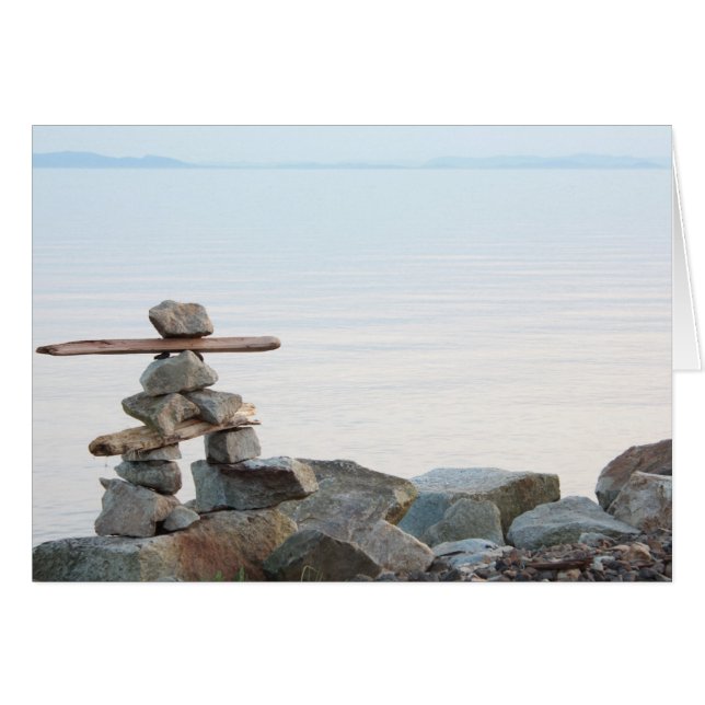 sten efter strand hälsningskort (Framsidan Horizontal)