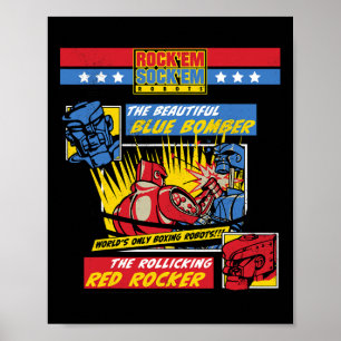 Sten em Sock em - Boxing Robots Tecknad Page Poster