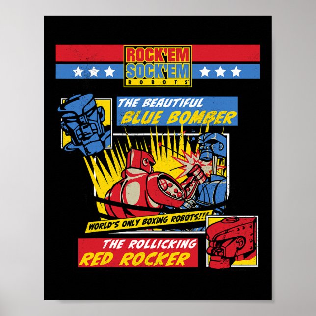 Sten em Sock em - Boxing Robots Tecknad Page Poster (Framsidan)