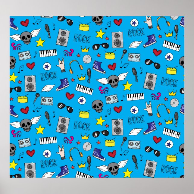 Sten Emo Music Tonåring Mönster Poster (Framsidan)