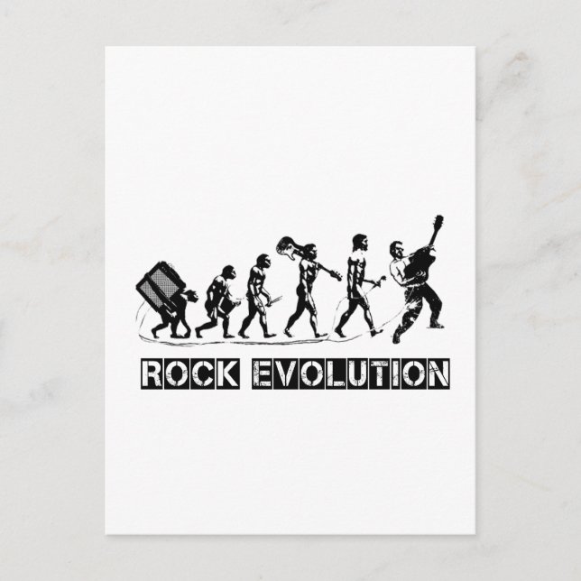 Sten Evolution lustig design Vykort (Framsida)