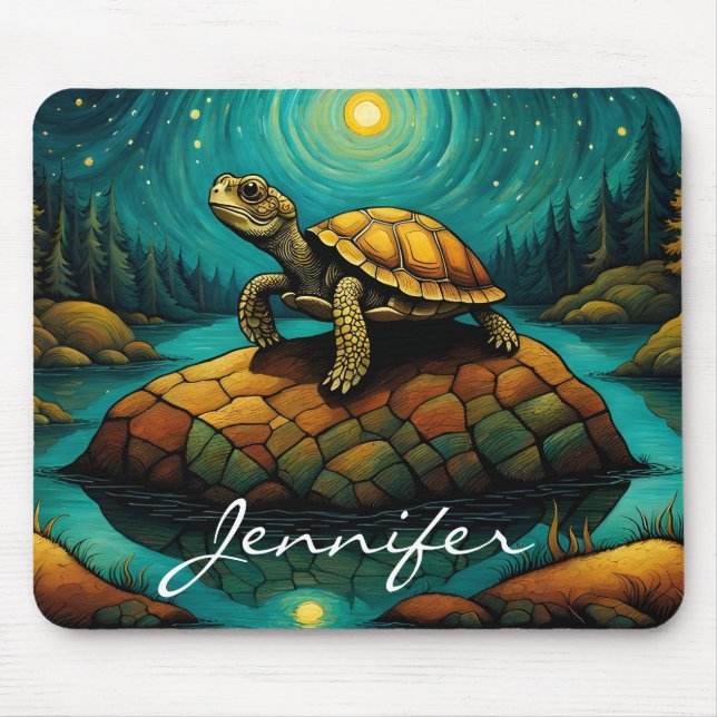 Sten Floden Nature Turtle Namn Musmatta (Framsidan)
