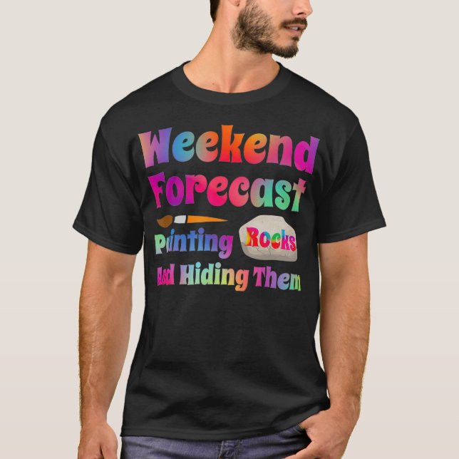 Sten för Helg-målningsprognos för sten T Shirt (Framsida)
