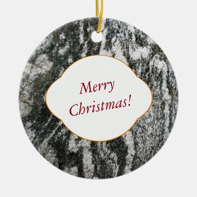 Sten för katt för natur dekorativ tittar päls med julgransprydnad keramik (Framsidan)