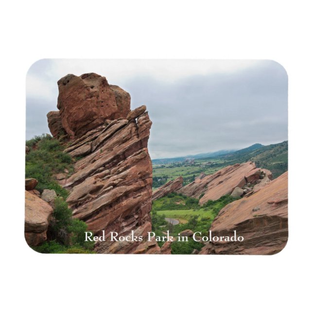 Sten-format och omfång omgivande Red Sten Magnet (Horisontell)