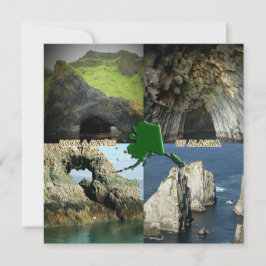 Sten Formler och grottor i Alaska Collage Inbjudningar