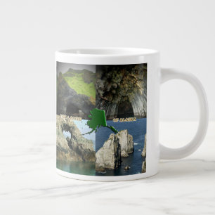 Sten Formler och grottor i Alaska Collage Jumbo Mugg