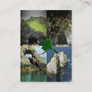 Sten Formler och grottor i Alaska Collage Visitkort