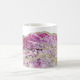 Sten Geode för glitter för *~*vattenfärgAgate Kaffemugg