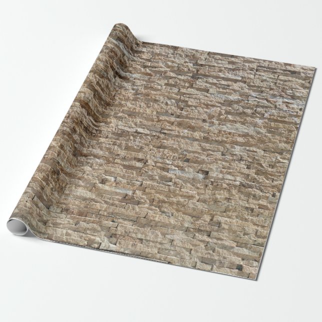 Sten geometriskt mönster presentpapper (Utrullad)