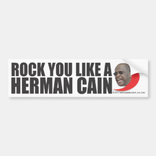 Sten gillar du en Herman Cain Bildekal