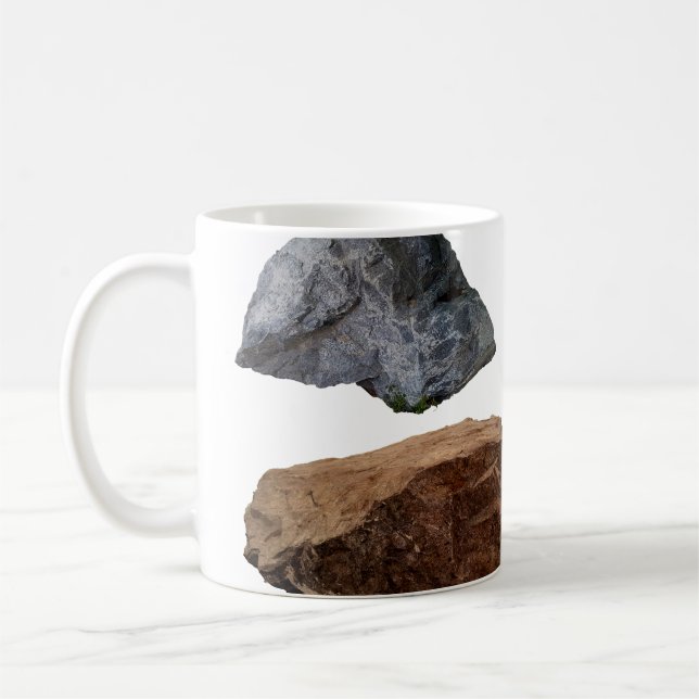 Sten granit-kalksten kaffemugg (Vänster)