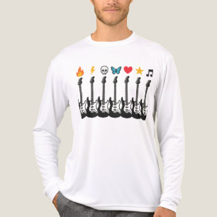 Sten Guitar Emoji Art - Music Älskare Design T Shirt