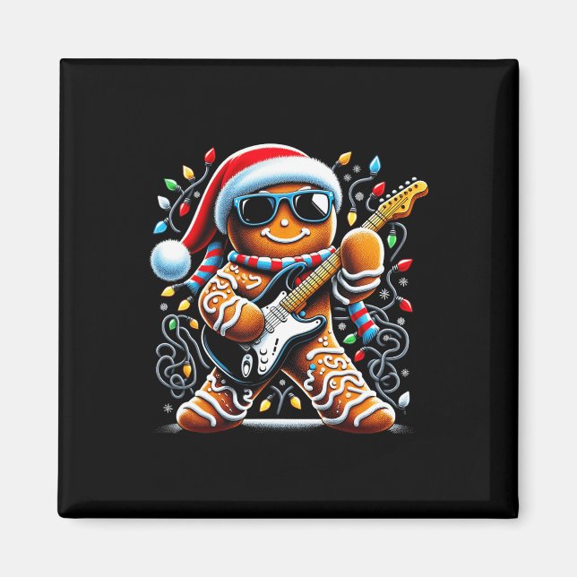 Sten Guitar Gingertea Spela Guitar - lustig Chri Magnet (Framsidan)