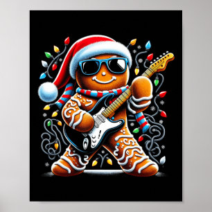 Sten Guitar Gingertea Spela Guitar - lustig Chri Poster