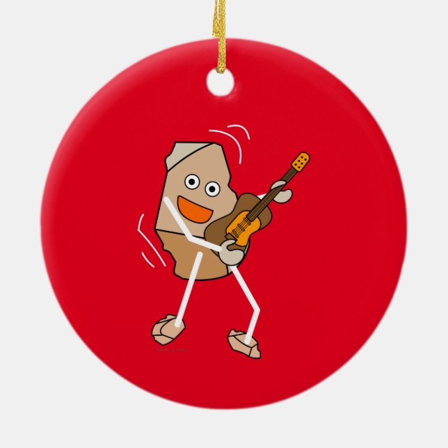 Sten Guitar Julgransprydnad Keramik (Baksidan)