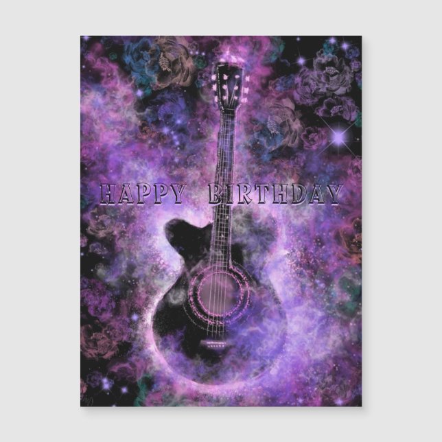Sten Guitar Music Birthday Card (Framsida)