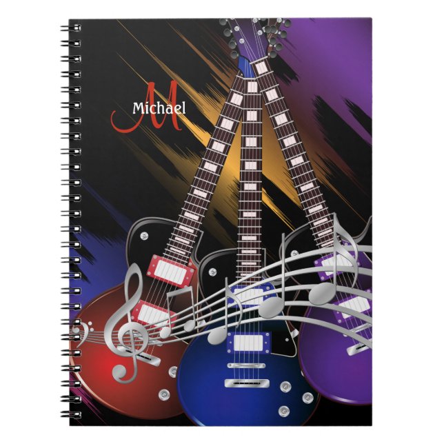 Sten Guitar Music Design Anteckningsbok (Framsidan)