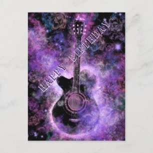 Sten Guitar Musical Grattis på födelsedagen Card Vykort