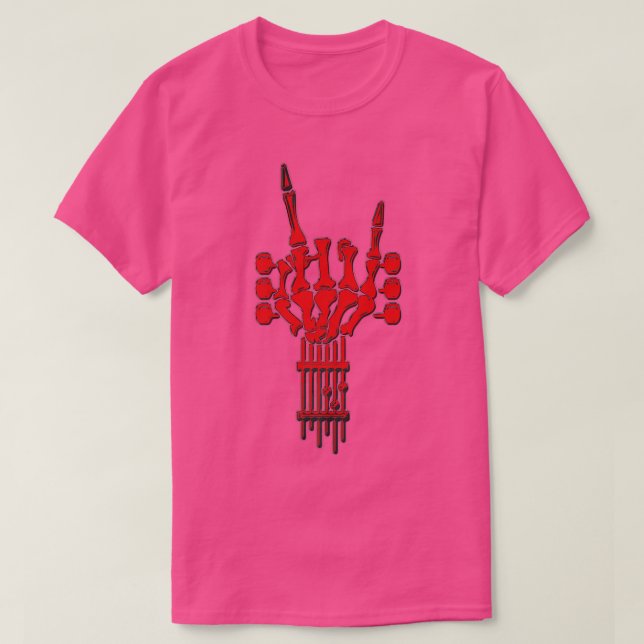 Sten Guitar Nacke Skeleton-konserten Band Manar Kv T Shirt (Design framsida)