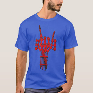 Sten Guitar Nacke Skeleton-konserten Band Manar Kv T Shirt
