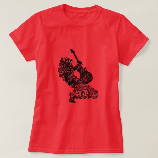 Sten Guitar Player Art - T Shirt (Design framsida)
