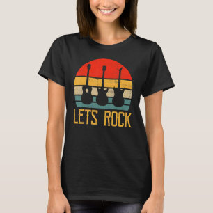 Sten Guitar Player Guitarist Retro Sunset Mus T Shirt