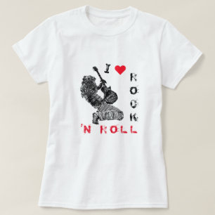Sten Guitarist T-Shirt Gift - I Kärlek Rock N Roll