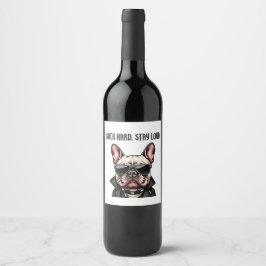 Sten, håll dig hög vinflaska etikett