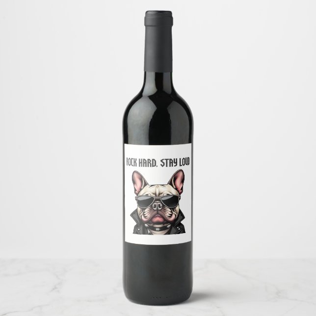 Sten, håll dig hög vinflaska etikett (Framsida)