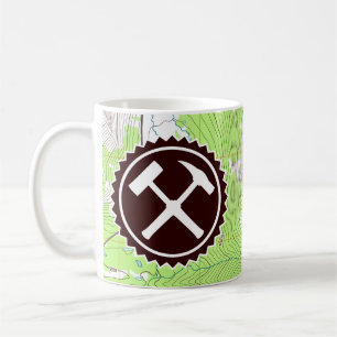 Sten Hammer Badge med Topo Karta Kaffemugg