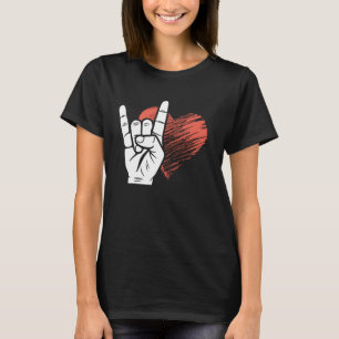 Sten Heart Music Älskare Gift med för manar kvinno T Shirt
