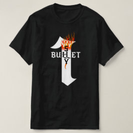 Sten Heavy Metall Musician One Bullet Shy Flames T Shirt