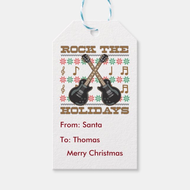 Sten Helgdagarna Guitar Ugly Julsötare Presentetikett (Framsidan)