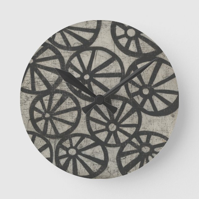 Sten - Hjul Rund Klocka (Framsida)