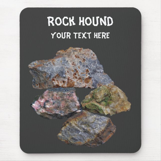 Sten Hound Mineral Collectors Funny Mousepad Musmatta (Framsidan)