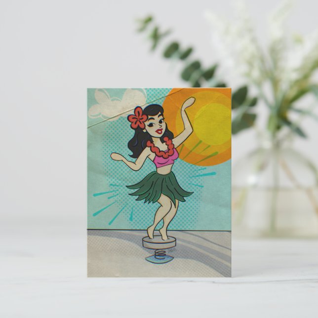 Sten, Hula Girl Helg Vykort (Stående Fram)