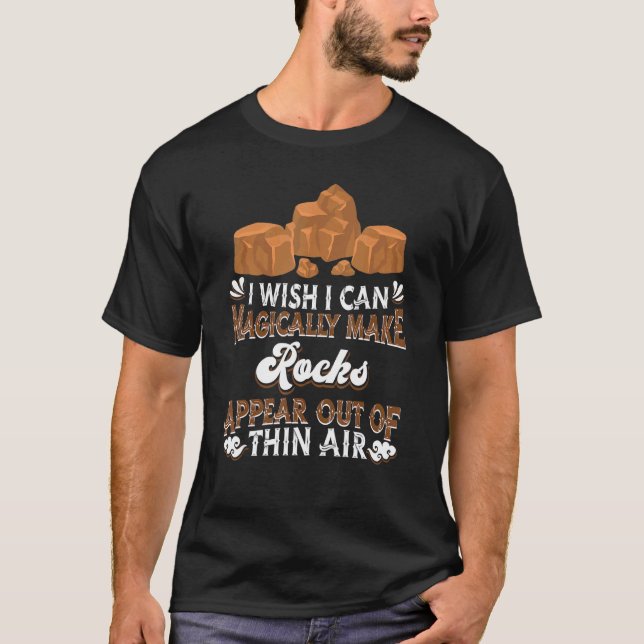 Sten Hunting Magic Geology Minerals Fossils Geolog T Shirt (Framsida)