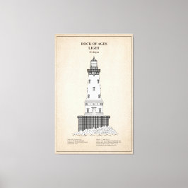 Sten i Ages Lighthouse - Michigan - SBD Canvastryck