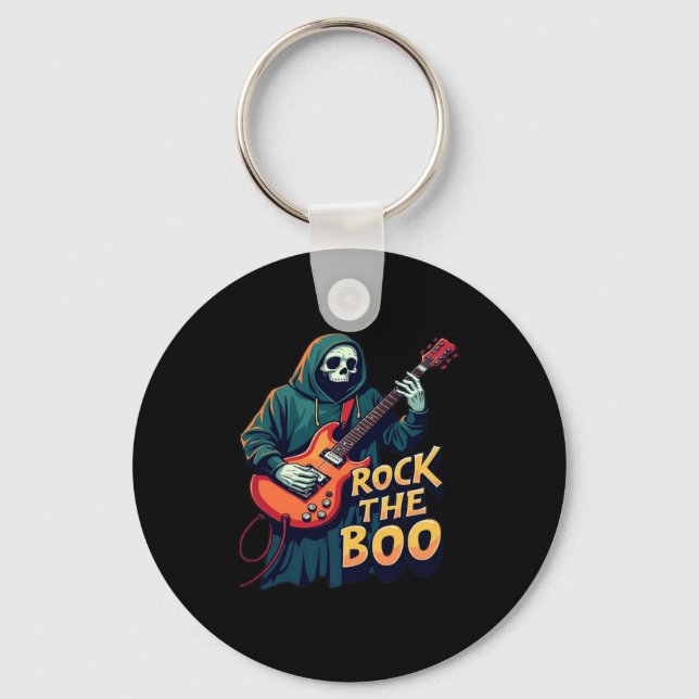Sten i Boo - Halloween Skeleton Guitar Design Nyckelring (Framsida)