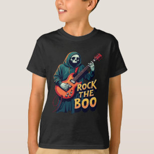 Sten i Boo - Halloween Skeleton Guitar Design T Shirt