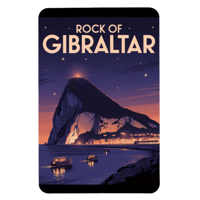 Sten i Gibraltar Magnet (Vertikal)