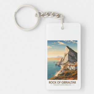 Sten i Gibraltar Travel Art Vintage