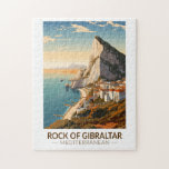 Sten i Gibraltar Travel Art Vintage Pussel<br><div class="desc">Sten i Gibraltar i en vektorkonst stil. Gibraltars Sten är en monolitisk kalksten som är belägen på Gibraltars brittiska territorium,  nära Europas sydvästra spets på den iberiska Peninsulan.</div>