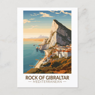 Sten i Gibraltar Travel Art Vintage Vykort