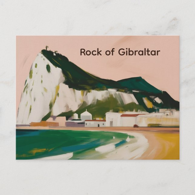 Sten i Gibraltar Vykort (Framsida)