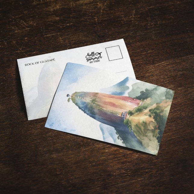 Sten i Guatape El Penon Colombia-vykort Inbjudningar (Skapare uppladdad)