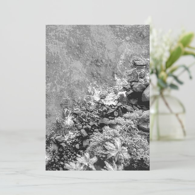 Sten i havet, ovan vy 2 tack kort (Stående Fram)